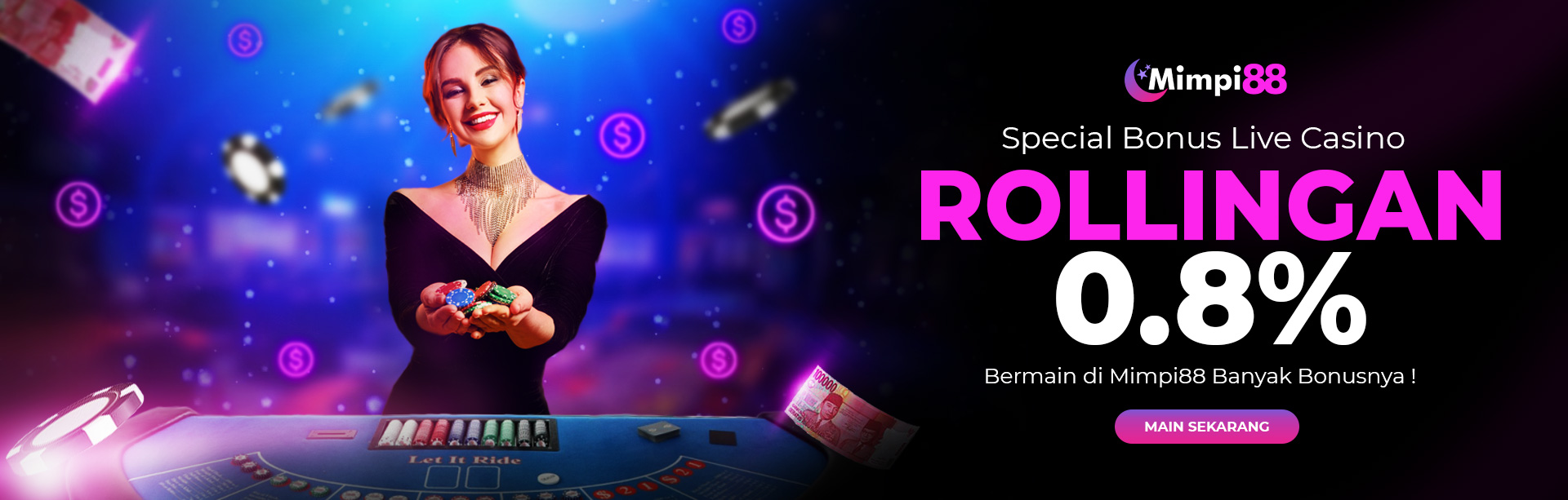 Bonus Commission 0.8% Live Casino